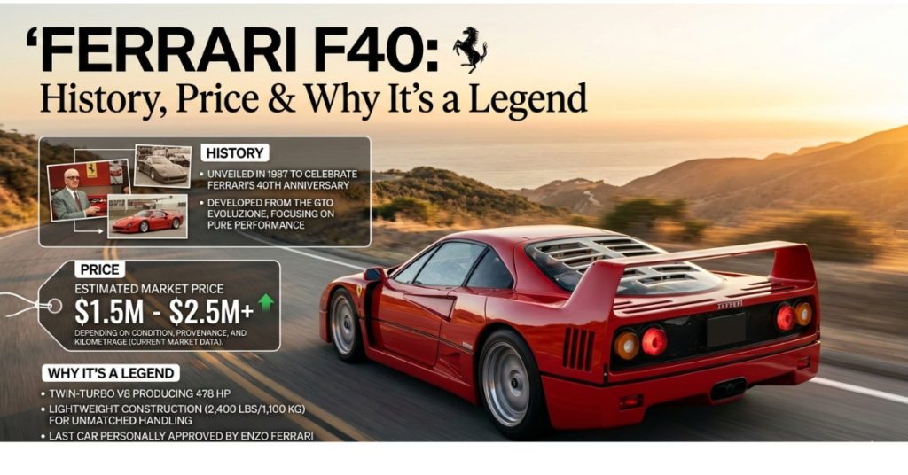 Ferrari F40: History, Price & Why It’s a Legend