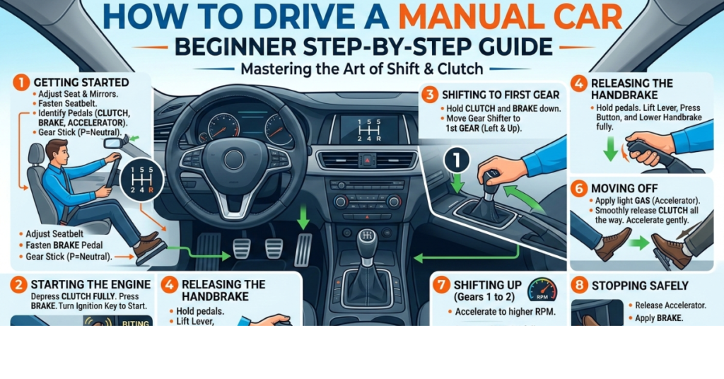How to Drive a Manual Car: Beginner Step‑by‑Step Guide