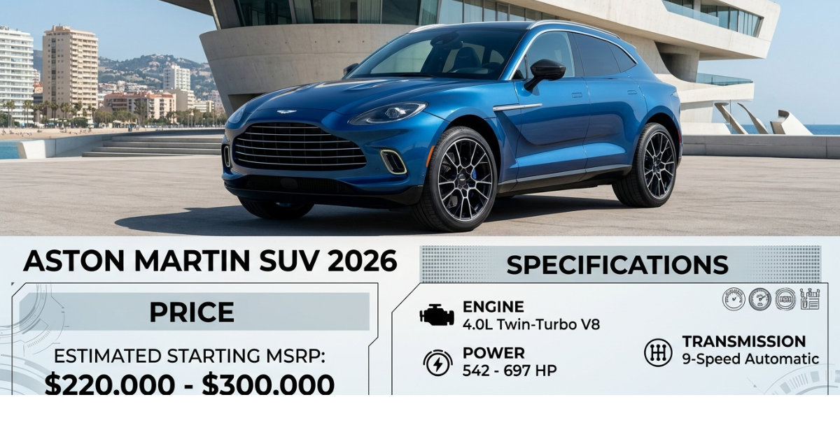 Aston Martin DBX 2026 Price, Specs & Features in USA